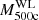 $ M_{\mathrm{500c}}^{\mathrm{WL}} $