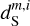 $d_{\rm{S}}^{m,i}$