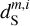 $d_{\rm{S}}^{m,i}$