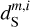 $d_{\rm{S}}^{m,i}$