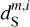 $d_{\rm{S}}^{m,i}$