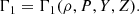 $$ \begin{aligned} \Gamma _{1}=\Gamma _{1}(\rho ,P,Y,Z). \end{aligned} $$