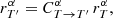 $$ \begin{aligned} r^\alpha _{T^\prime } = C^\alpha _{T\rightarrow T^\prime }\,r^\alpha _{T}, \end{aligned} $$