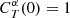 $ C^{\alpha}_T(0)=1 $