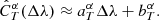 $$ \begin{aligned} \hat{C}^\alpha _{T}(\Delta \lambda )\approx a^\alpha _{T}\Delta \lambda +b^\alpha _{T}. \end{aligned} $$