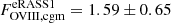 $ F_{\mathrm{OVIII, cgm}}^{\mathrm{eRASS1}} = 1.59\pm 0.65 $