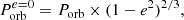 $$ \begin{aligned} P_{\mathrm{orb} }^{e=0}=P_{\mathrm{orb} }\times (1-e^2)^{2/3}, \end{aligned} $$
