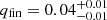 $ q_{\mathrm{fin}}= 0.04^{+0.01}_{-0.01} $