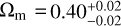 ${\Omega _{\rm{m}}} = 0.40_{ - 0.02}^{ + 0.02}$