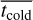 $\overline {{t_{{\rm{cold}}}}} \~2.2\,{\rm{Gyr}}$