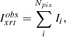 $$ \begin{aligned} I_{xrt}^{obs} = \sum _{i}^{N_{pix}} I_i, \end{aligned} $$