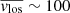 $ \overline{v_{\mathrm{los}}}\sim100 $