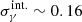 $ \sigma_\gamma^{\rm int.}\sim0.16 $