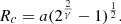 $$ \begin{aligned} R_{c}=a({2^{\frac{2}{\gamma }} - 1})^\frac{1}{2} .\end{aligned} $$