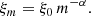 $$ \begin{aligned} \xi _{m}=\xi _{0}\, m^{-\alpha } .\end{aligned} $$