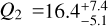 ${Q_2}\, = \,16.4_{ - 5.1}^{ + 7.4}$$