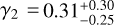 ${\gamma _2} = 0.31_{ - 0.25}^{ + 0.30}$