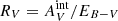 $ R_V = A_V^{\rm int}/E_{B-V} $