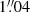 $ 1{{\overset{\prime\prime}{.}}}04 $