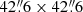 $ 42{{\overset{\prime\prime}{.}}}6 \times 42{{\overset{\prime\prime}{.}}}6 $