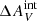 $ \Delta A_{V}^{{\rm int}} $