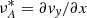 $ \nu_A^\ast=\partial{\it v}_{\it y}/\partial x $
