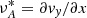 $ \nu_A^*=\partial{\textit{v}}_{\it y}/\partial x $