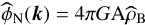 ${\hat \phi _{\rm{N}}}(k) = 4\pi G{\rm{A}}{\hat \rho _{\rm{B}}}$