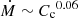 $ \dot M\sim{C_\text{c}}^{0.06} $