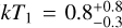 $k{T_1} = 0.8_{ - 0.3}^{ + 0.8}$