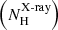 $ \left(N_{\mathrm{H}}^{\text{X-ray}}\right) $