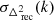 $ \sigma_{\Delta^{2}_{\text{ rec}}}(k) $