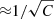 $ {\approx}1/\sqrt{C} $