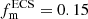 $ f_{\mathrm{m}}^{\mathrm{ECS}} = 0.15 $