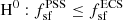 $ \mathrm{H}^0: f_{\mathrm{sf}}^{\mathrm{PSS}} \le f_{\mathrm{sf}}^{\mathrm{ECS}} $