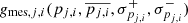 $ g_{\mathrm{mes},j,i}(p_{j,i},\overline{p_{j,i}}, \sigma^+_{p_{j,i}},\sigma^-_{p_{j,i}}) $