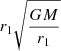 $ r_1\sqrt{\frac{GM}{r_1}} $