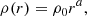 $$ \begin{aligned} \rho (r) = \rho _0r^a, \end{aligned} $$