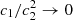 $ c_1/c_2^2 \rightarrow 0 $
