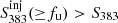 $ S_{383}^{\mathrm{inj}}({\geq}f_{\mathrm{u}}) > S_{383} $
