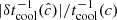 $ |\delta t^{-1}_{\mathrm{cool}}(\hat{c})|/ t^{-1}_{\mathrm{cool}}(c) $