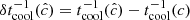 $ \delta t^{-1}_{\mathrm{cool}}(\hat{c})=t^{-1}_{\mathrm{cool}}(\hat{c})-t^{-1}_{\mathrm{cool}}(c) $