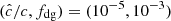 $ (\hat{c}/c,f_{\mathrm{dg}})=(10^{-5},10^{-3}) $