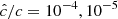 $ \hat{c}/c=10^{-4},10^{-5} $