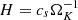 $ H=c_s \Omega_K^{-1} $