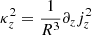 $ \kappa^2_z=\frac{1}{R^3}\partial_z j_z^2 $