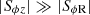$ |S_{\phi z}|\gg |S_{\phi \rm R}| $