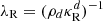 $ \lambda_{\rm R}=(\rho_d\kappa^d_{\rm R})^{-1} $