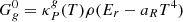 $ G^{0}_g=\kappa^g_P(T)\rho(E_r-a_R T^4) $