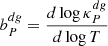 $ b^{dg}_P=\frac{d \log \kappa^{dg}_P}{d \log T} $